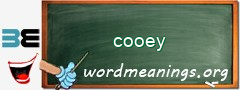 WordMeaning blackboard for cooey